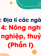 Bài 4. Nông nghiệp, lâm nghiệp, thuỷ sản (Phần I)